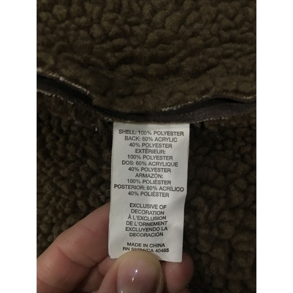 Tcp The childrens place boys brown coat jacket 18 mon Shearling sherpa terry - Picture 6 of 6